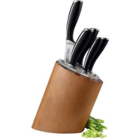 Avanti Wave 6 Piece Knife Block - Birchwood