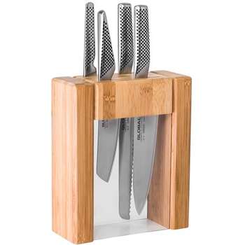 Global Teikoku 5 Piece Knife Block Set