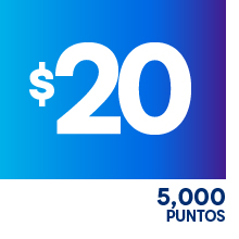 Aplicación de Puntos a Saldo 20 USD