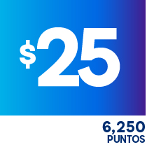 Aplicación de Puntos a Saldo 25 USD